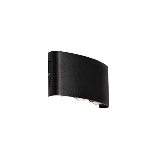 Außenwandleuchte schwarz inkl. LED 6-Licht IP54 - Silly