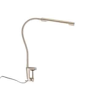Klemm-Schreibtischlampe Stahl inkl. LED mit Touch-Dimmer - Lionard