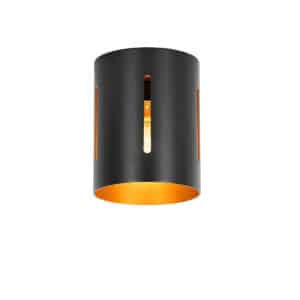 Design-Deckenlampe schwarz mit goldenem Interieur - Yana