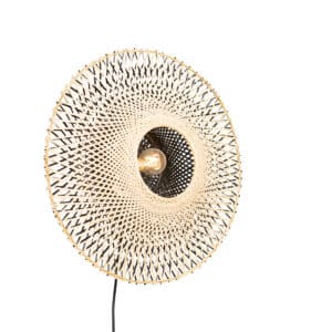 Orientalische Wandleuchte Rattan 50 cm mit Stecker - Rina