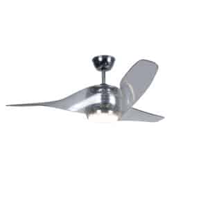 Deckenventilator chrom inkl. LED mit Fernbedienung - Sirocco 50