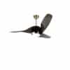 Deckenventilator aus Messing mit Fernbedienung inkl. LED - Sirocco 50