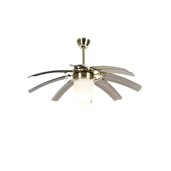 Design-Deckenventilator Messing mit Fernbedienung - Wings 42