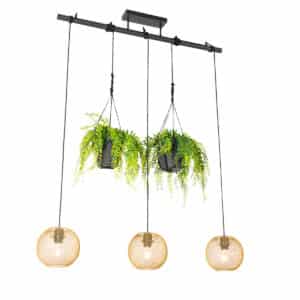 Industrielle Hängelampe gold 3-flammig - Flor