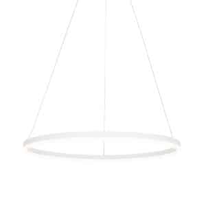 Design-Hängelampe weiß 80 cm inkl. LED 3-stufig dimmbar - Anello