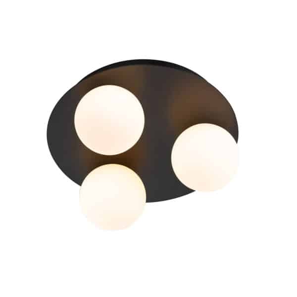 Moderne Badezimmer-Deckenleuchte schwarz 3-Licht - Cederic