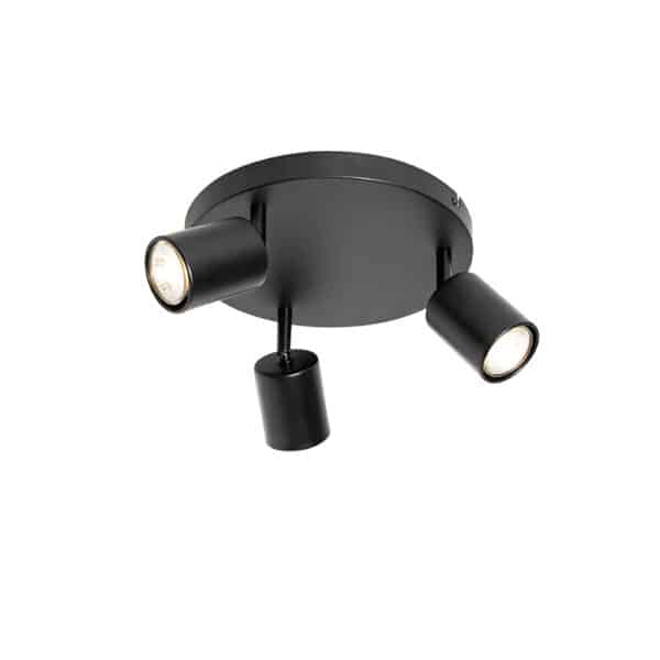 Moderne Deckenlampe schwarz verstellbar rund 3 Lichter - Java