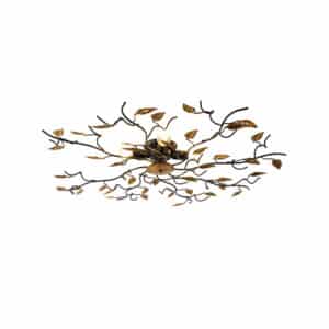 Vintage Deckenlampe schwarz mit Gold 80 cm 4 Lichter - Foglie