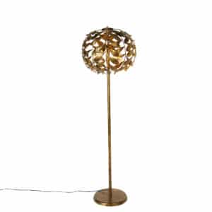 Vintage Stehlampe Antik Gold 45 cm 4-flammig - Linde