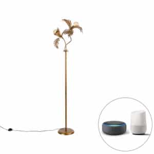 Smarte Stehlampe Gold 2-flammig inkl. Wifi G95 - Botanica