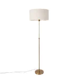 Stehlampe verstellbar bronze mit Schirm hellgrau 50 cm - Parte