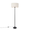 Stehlampe schwarz mit Schirm hellgrau 50 cm - Simplo