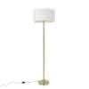 Stehleuchte Messing mit Schirm weiß 50 cm - Simplo