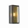 Buiten wandlamp zwart en messing IP44 met mesh - Rotterdam