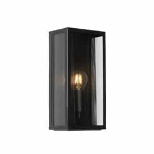 Industriële buiten wandlamp zwart IP44 met mesh - Rotterdam