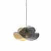 Industrielle Hängelampe schwarz mit Gold 28 cm - Japke