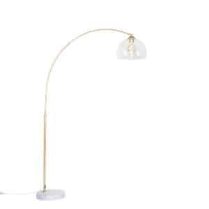 Moderne Bogenlampe Messing mit klarem Glas - Arc