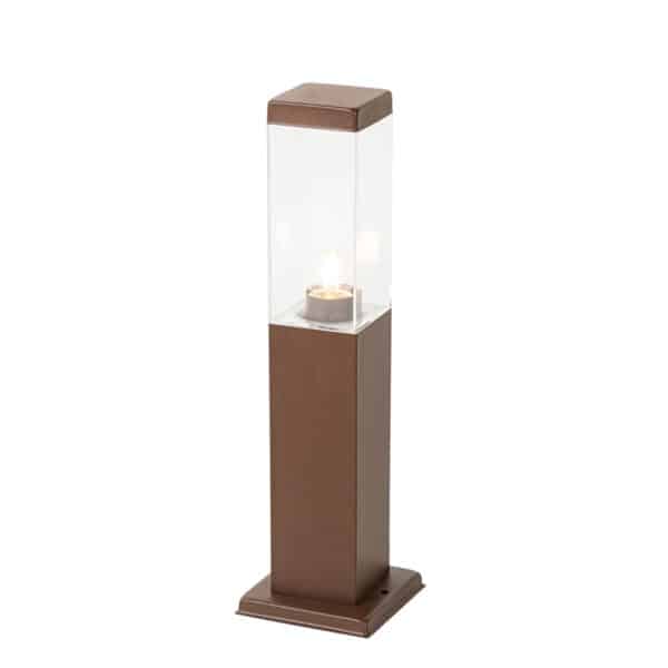 Moderner Außenlampenmast rostbraun 45 cm - Malios