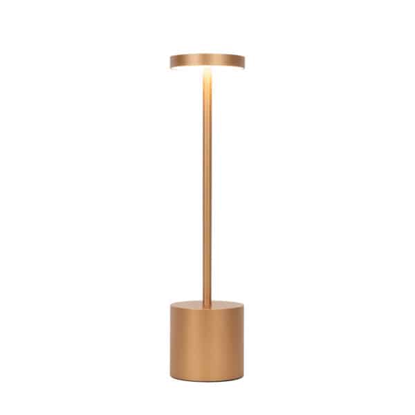 Outdoor-Tischleuchte Gold inkl. LED und wiederaufladbarem Dimmer - Dupont