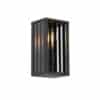 Moderne Außenwandleuchte schwarz mit Rauchglas 26 cm IP44 - Dijon