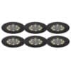Set mit 6 schwarzen Bodenstrahlern inkl. LED IP65 Solar - Terry