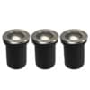 Set mit 3 Outdoor-Bodenstrahlern aus Stahl verstellbar IP65 - Delux