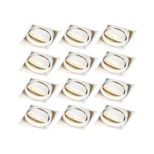 12er Set Einbaustrahler weiß GU10 schwenkbar randlos - Oneon