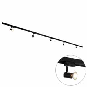 Modernes Schienensystem schwarz 5-Licht 3-Phasen rechts - Jeany