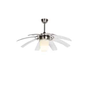 Deckenventilator Silber mit Fernbedienung - Wings 42 Stahl