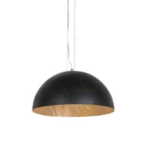 Industrielle Hängelampe schwarz mit Gold 50 cm - Magna