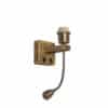Wandleuchte Bronze inkl. LED mit Lesearm - Brescia Combi
