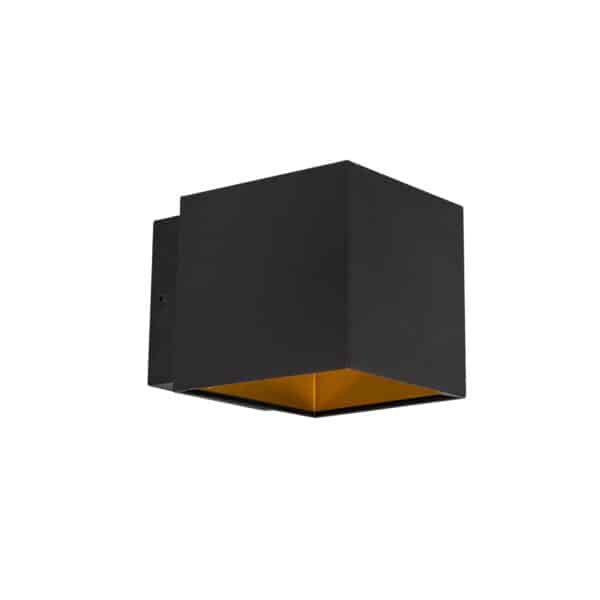 Design Wandleuchte schwarz / gold inkl. LED - Caja