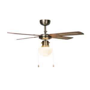 Industrieller Deckenventilator mit Lampe 100 cm Holz - Wind