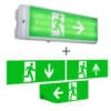 Fluchtweg-Leuchte Notausgang-Leuchte inkl. LED IP65 - Emergency 2