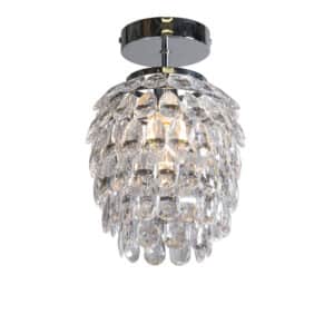 Art Deco Deckenlampe Stahl 19 cm dimmbar - Bling