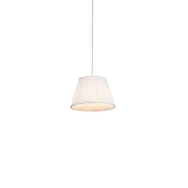 Retro Hängelampe Creme 25 cm - Plissee