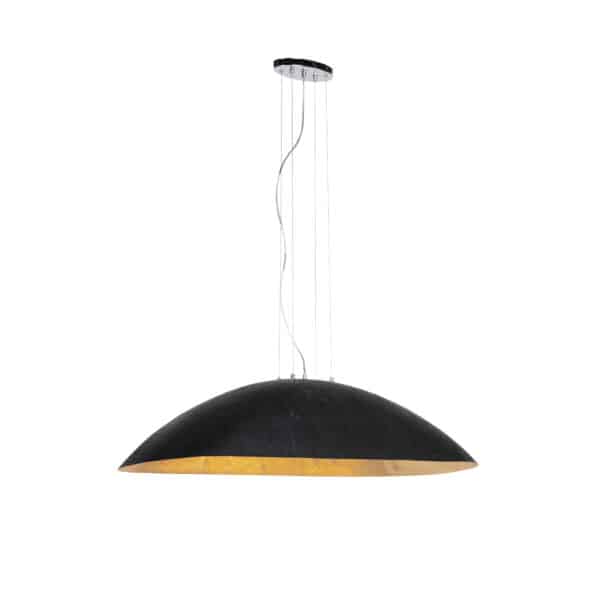 Industrielle Hängelampe schwarz mit Gold 115 cm - Magna