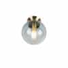 Art Deco Deckenleuchte Messing mit blauem Glas - Pallon