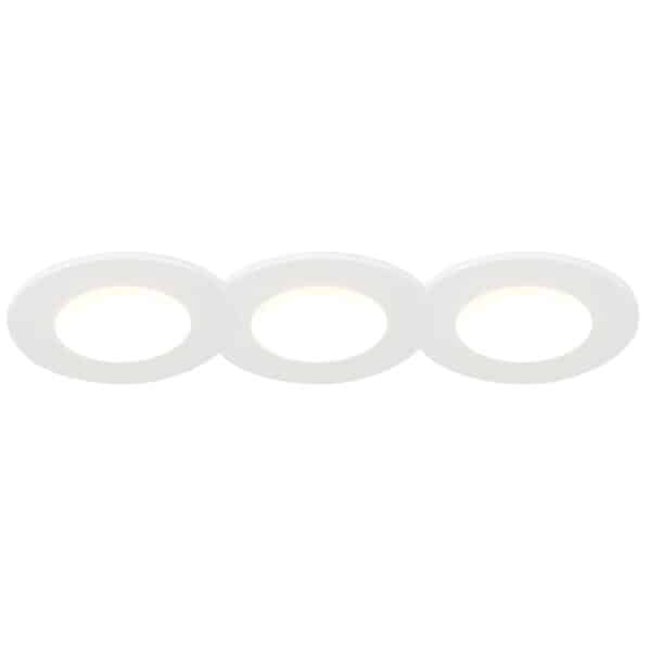 3er Set Einbaustrahler weiß inkl. LED 3000K 4W IP65 - Blanca