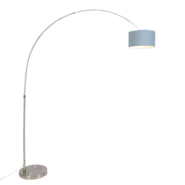 Bogenlampe Stahl mit Schirm 35/35/20 blau verstellbar