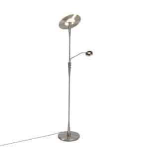 Moderne Stehlampe Stahl inkl. LED mit Lesearm - Moderno