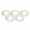 Set mit 5 Einbaustrahlern weiß inkl. LED 3-stufig dimmbar - Mio