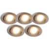 5er Set moderne Einbaustrahler Stahl inkl. LED 3-Stufen dimmbar - Mio