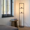 Industriestehlampe 2-Licht schwarz - Simple Cage