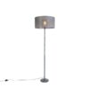 Stehlampe grau mit grauem Schirm 50 cm - Simplo