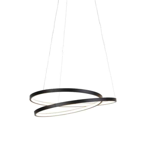 Design Hängelampe schwarz 55cm inkl. LED dimmbar - Rowan