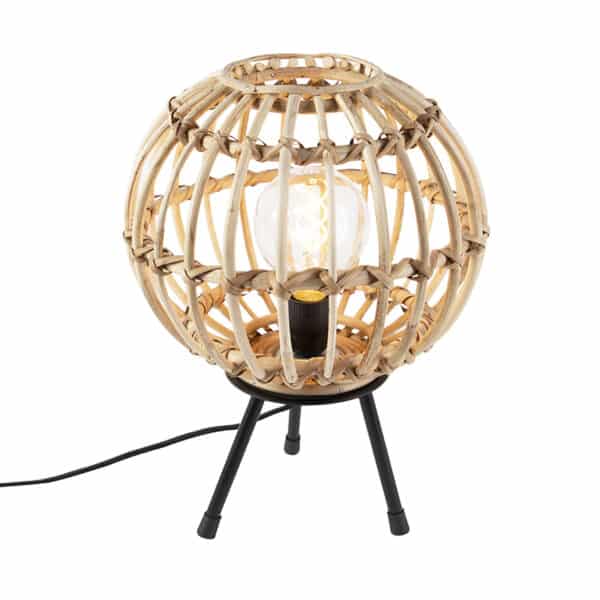 Ländliche Tischlampe Stativ Bambus 30 cm - Canna