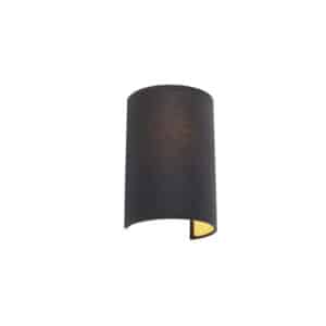 Moderne Wandleuchte schwarz und gold - Simple Drum