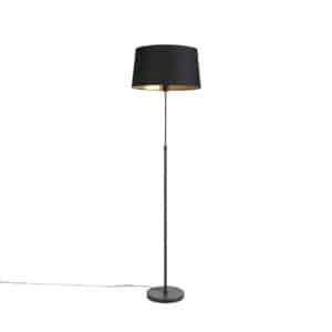 Schwarze Stehlampe mit schwarzem Schirm verstellbar 45 cm - Parte