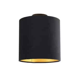 Deckenleuchte mit Schirm schwarz/gold 25 cm - Combi schwarz